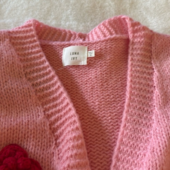 New Heart 3D Cardigan Sweater ~ Sweetest  Knit Valentine's Day ♥️♥️ - Picture 6 of 11